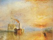 Joseph Mallord William Turner The Fighting Temeraire tugged to her last Berth to be broken up oil painting reproduction